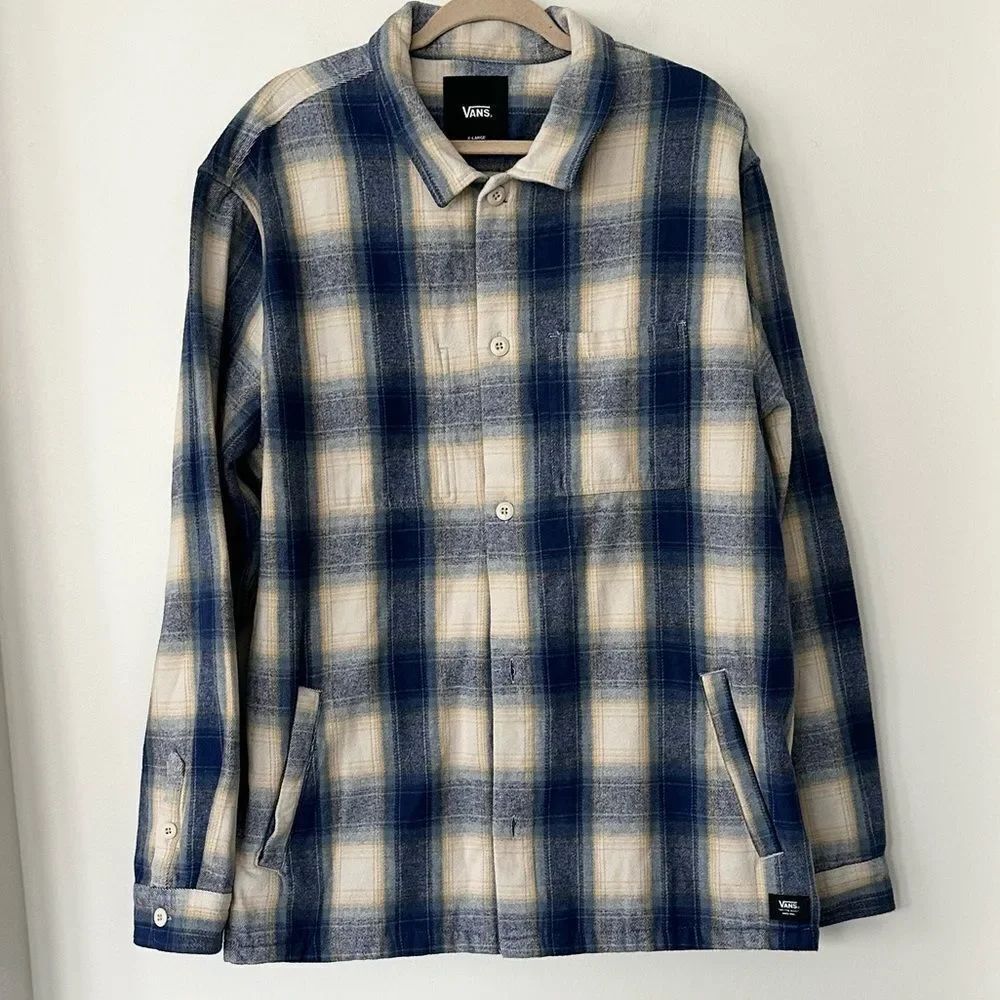 Vans Men Pemberton Heavyweight Flannel Shacket XL NWOT